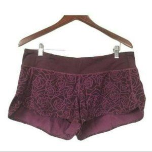 Lululemon Speed Shorts Posey Red Bordeaux, Size 10